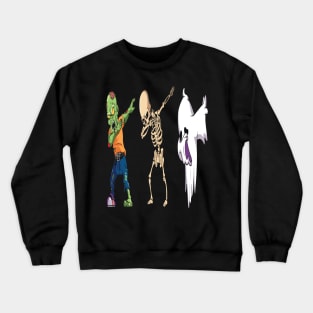 Dabbing Halloween Skeleton Zombie Ghost Crewneck Sweatshirt